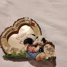 Mary's Moo Moos Me And Moo Picture Frame 1996 Mary Rhyner-Nadig 5x6"