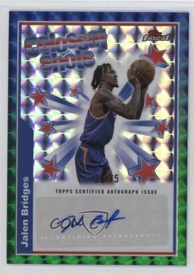 2024-25 Finest Green Geometric Refractor 29/75 Jalen Bridges Rookie Auto RC 10b8