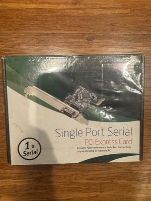 Syba Single Port Rs-232 DB9 Serial PCI-Express 2.0 x1 Card SD-PEX15021