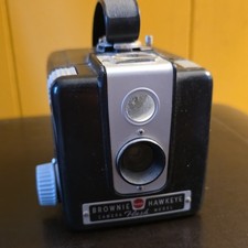 Kodak Brownie Hawkeye Flash Model Black Vintage Box Camera Classic Collectible