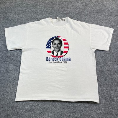 Barack Obama 2008 Presidential Campaign Shirt XL 24x27 White