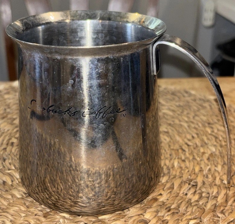 Starbucks Stainless Steel 18-8 Coffee Milk Frother Vintage Pitcher