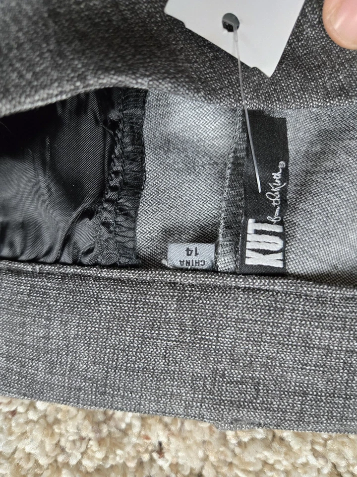 Kut From The Kloth Pants Womens 14 Gray Black Marble Bootcut Stitch Fix NWT - Image 4 of 4