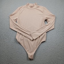 American Eagle Bodysuit Womens XL Beige Long Sleeve