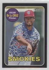 2018 Topps Heritage Minor League Edition Black 15/50 Oscar De La Cruz #83 3j2