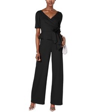 Adrianna Papell Womens Rosette Jumpsuit, blacks, 6