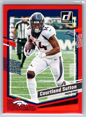 2023 Donruss Courtland Sutton Press Proof Red #85