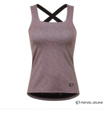 PEARL iZUMI Women's Jersey Symphony Tank in Dusty Plum Stamp Medium