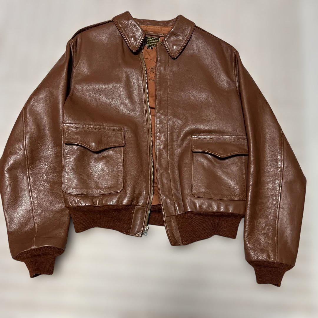The Real McCoy's Type A-2 Horsehide Flight Jacket 40 Chestnut