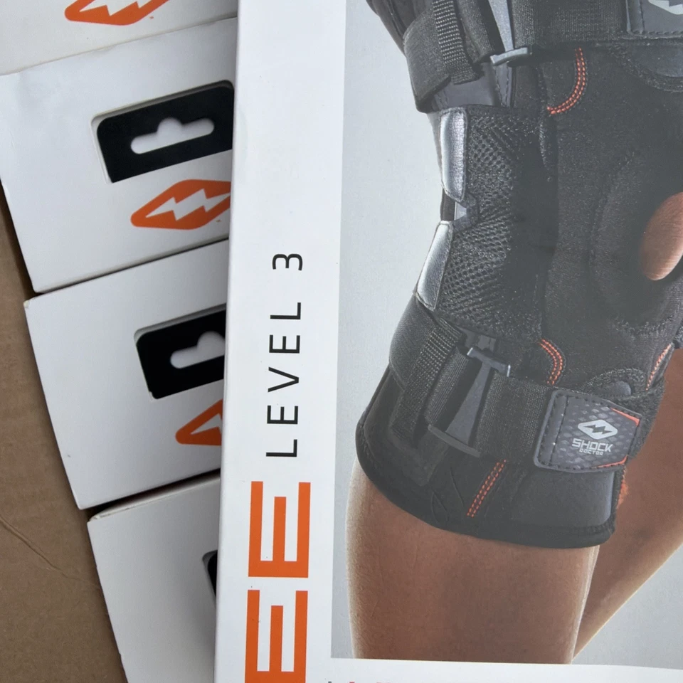 Shock Doctor Nivel 3, Rodillera Doble Envoltura con Bisagras, Talla XXL 17-18.5 Foto 3 de 4