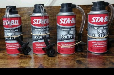 #ad 4 PACK Pressure Washer Pump Protector Pistons Seal Saver Anti Freeze STA BIL 4oZ $26.00