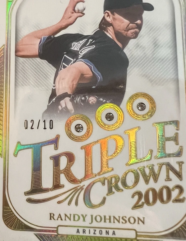 2024 Flawless Randy Johnson Triple Corona 2002 Oro/10 Diamond Hof SSP CARCASA Foto 2 de 3