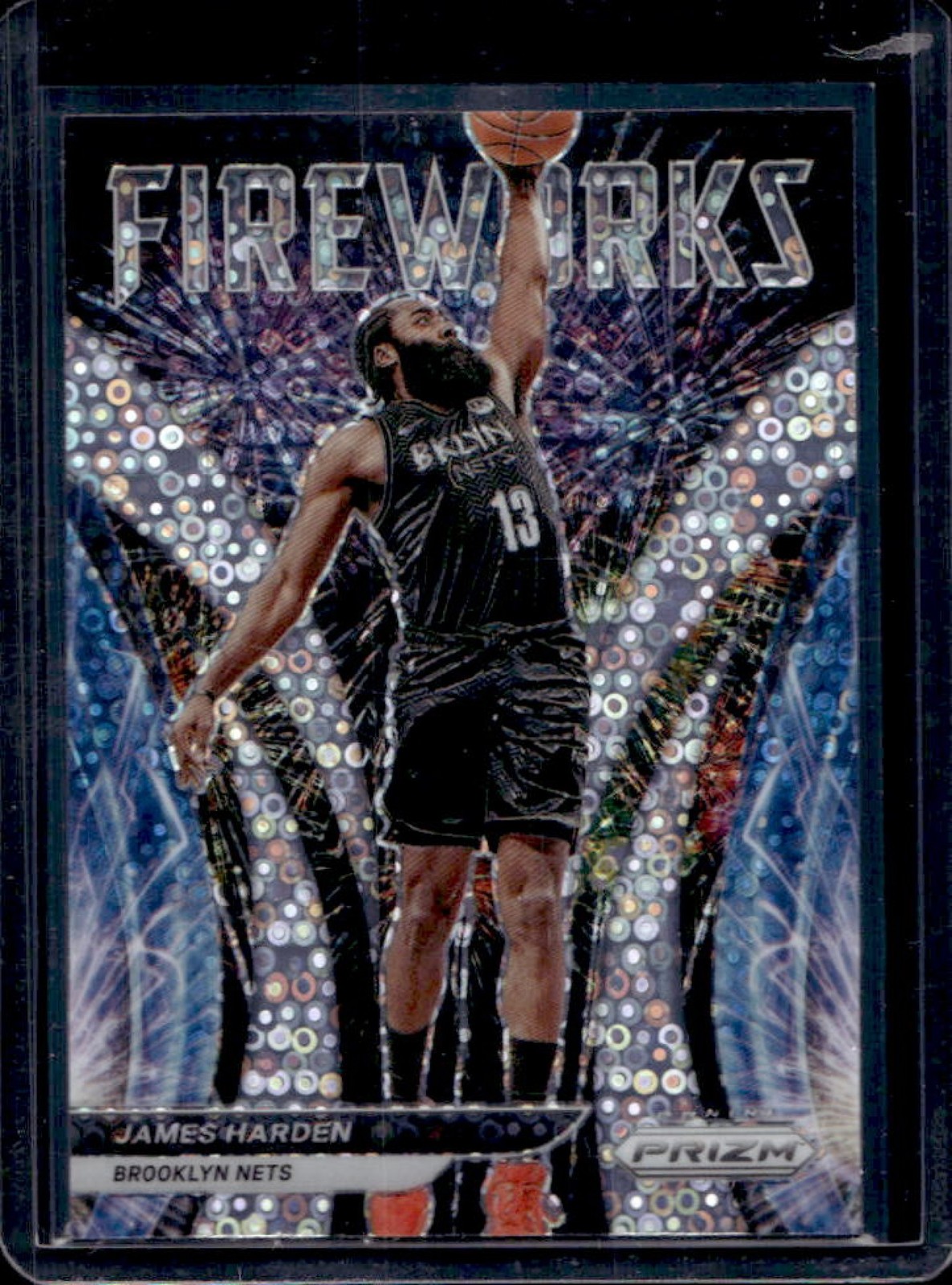2021-22 Prizm James Harden Fireworks Fast Break #14 Nets