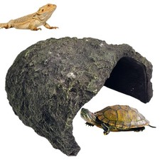 Extra Large Reptile Hide,Tortoise Hideout Cave, Resin Snake Hides,Turtle Bask...