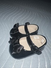 Baby Deer Black Patent Shoes with Bow Baby Size 0 2 3