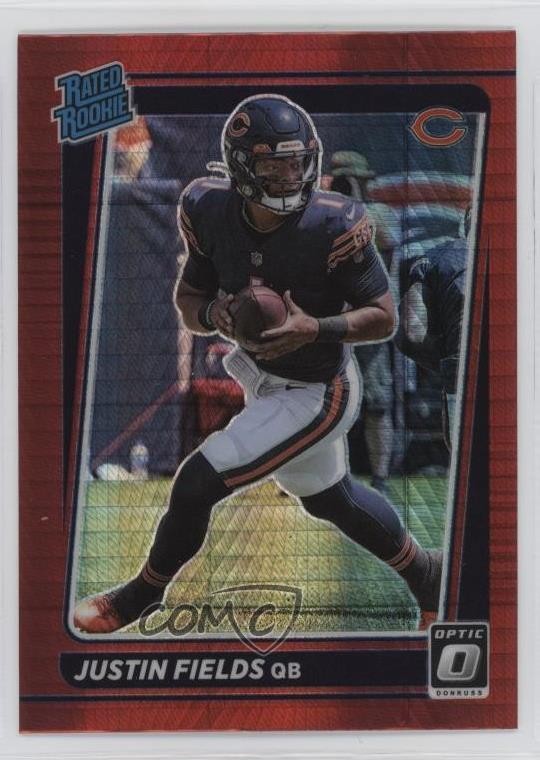 2021 Panini Donruss Optic Rated Rookie Red Hyper Prizm Justin Fields #204 17k2