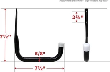 Holder Wall Mount U Hook Hanger Kit Metal Rack Garage Ladder Shed Storage