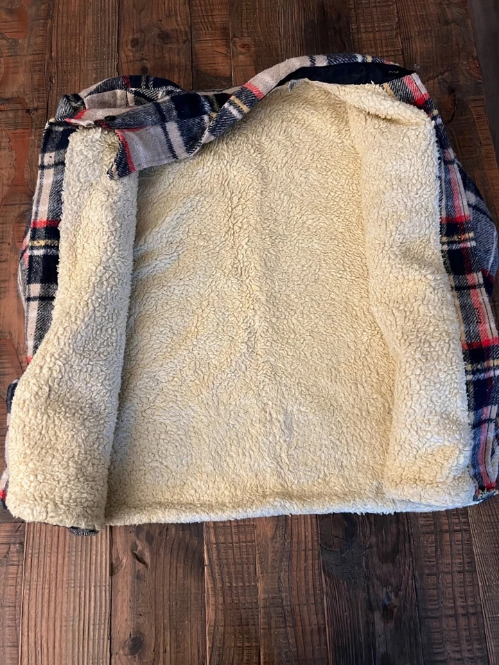 Chaqueta De Colección Envoy The Now Para Hombre Mezcla de Lana A Cuadros Forrada Sherpa Abotonada P3 Foto 3 de 4