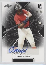 2021 Leaf Perfect Game National Showcase Black 16/50 Omari Daniel Auto 9b4