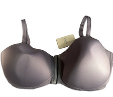 NEW Mastectomy Bra Amoena Mara 46D SB FC 44742 Gray Wire Free Front  Back Close