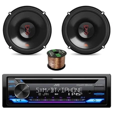 KD-T910BTS Bluetooth CD/AUX/Stereo Bundle with 2x 6.5" 225W Speakers, Wire