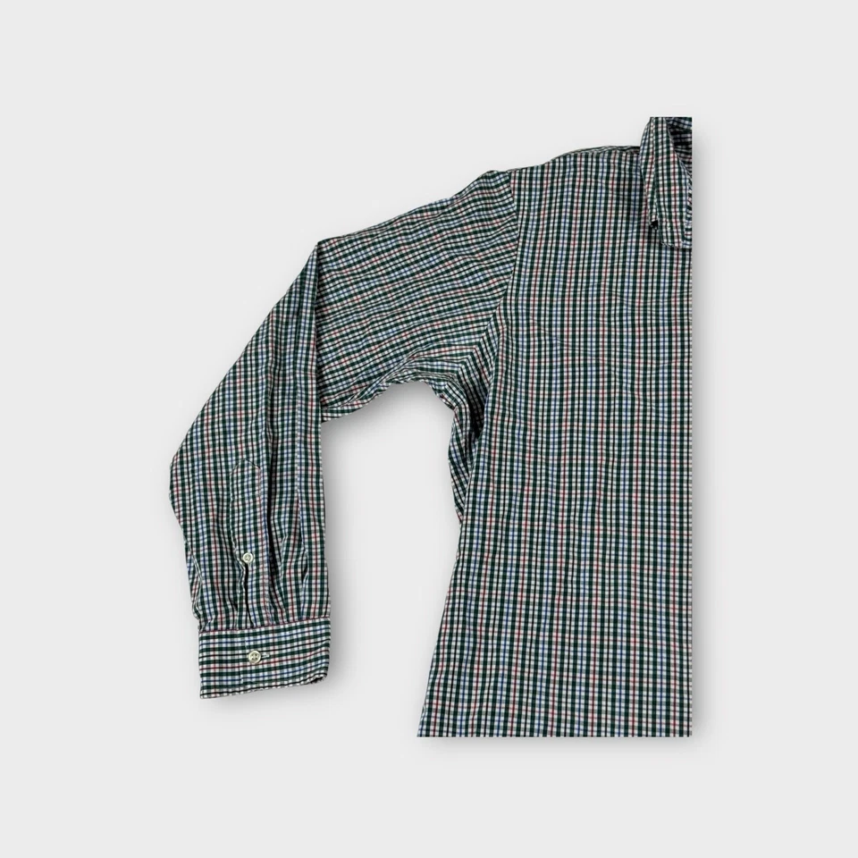 Polo Ralph Lauren Green Plaid Long Sleeve Button Down Business Shirt Mens L - image 3 of 4