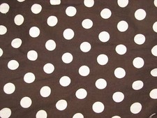 Handcrafted Fitted Cotton Crib Sheet Brown with Large Ecru Dots