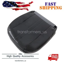 Driver Side Bottom Leather Seat Cover For 2003-16 Chevy GMC C Series Dark Gray