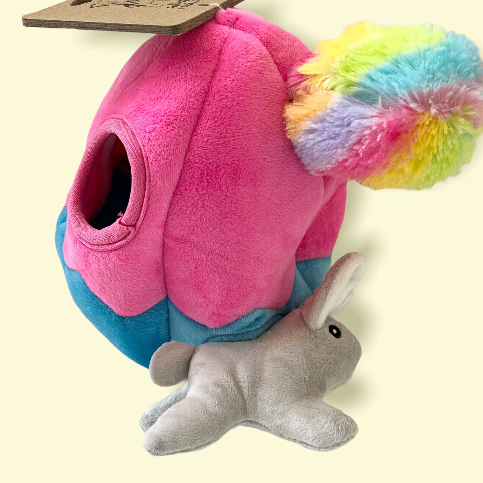blue bunny dog toy