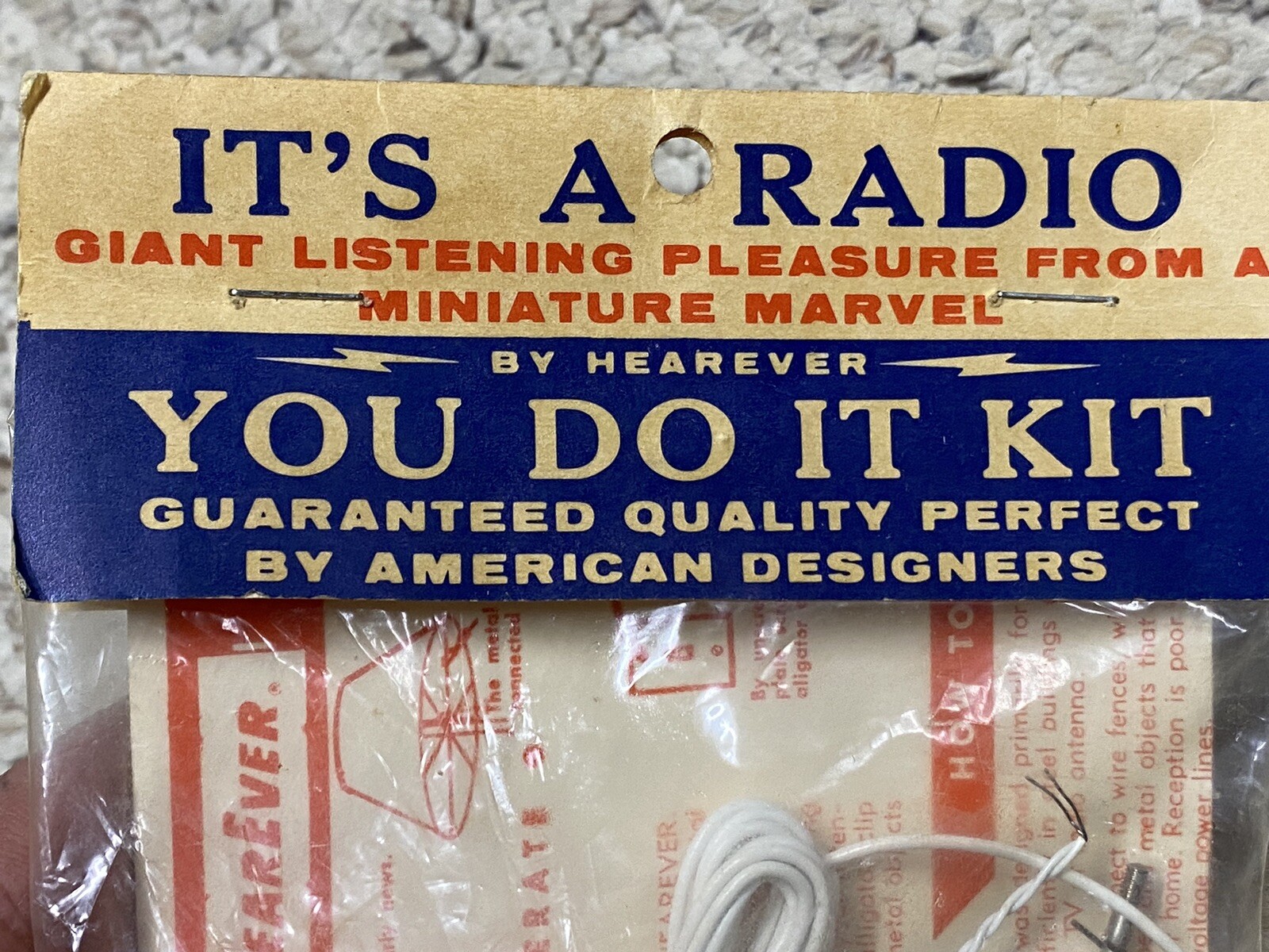 1960 Hearever Red Rocket Crystal Radio Kit NOS eBay