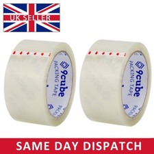 Strong BROWN/CLEAR/FRAGILE Packing Tape–Extra Long Rolls for Secure Parcel Seal