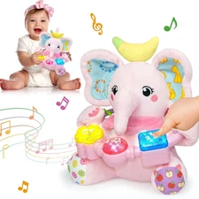 Musical Stuffed Animals Toys,Infant Early Learning Toys -  elephant toy