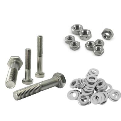 UNF SECHSKANTSCHRAUBEN MUTTERN SCHEIBEN TEILGEWINDE EDELSTAHL 1/4 5/16 3/8''
