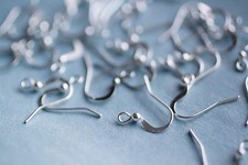 100pc Silver Brass Earring Hooks 15mm 1-3 day Shipping