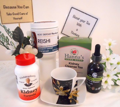 Herb & Mushroom Combo Kidney Cleanse/Health 4 Products Tea Tincture Powder Caps