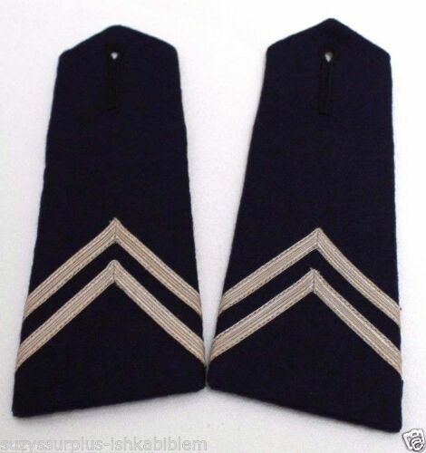 WWII US Blue Wool Corporal CPL Epaulet 6 1/2"L x 2 5/8"w Pair R7084 - Picture 1 of 7