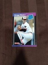 1989  Donruss #46 Gregg Olson Rookie Card Baltimore Orioles. rookie card picture