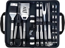 Barbecue Tool Sets - 29 Pcs Folding Bbq Tool Set for Men, Heavy Duty Stainless