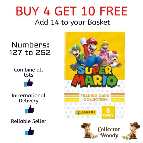 Super Mario PANINI Trading Cards 127 to 252 Full Collection  