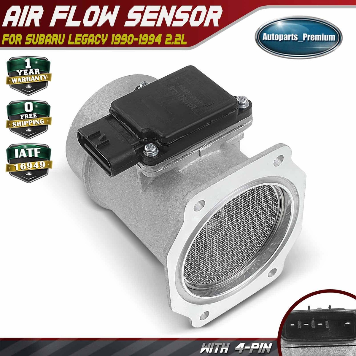 SarasA Mass Air Flow Sensor for Subaru Legacy 1990 1991 1992-1994