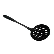 14'' Black Nylon Slotted Skimmer Spoon Scoop Strainer Stainless Steel Handle