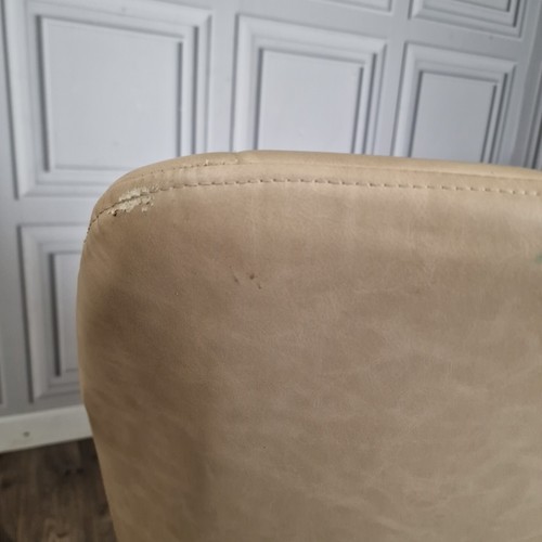 Retro Vintage Mid Century Atomic Style Tub Chair- Desk Seat - Faux Leather Vinyl - Picture 22 of 24