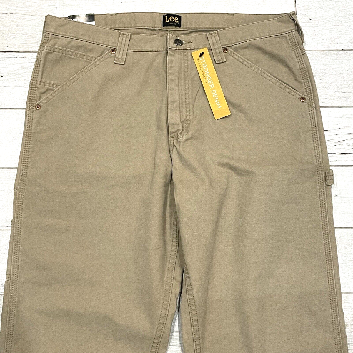 Lee Carpenter Pants Men's Size 36x35* Khaki Loose Fit