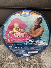 SWIMWAYS New 40 Pink Sun Canopy Round Infant Spring Float Age 3-9 Months ip1