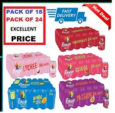 Rubicon Sparkling Fizzy Drink Cans, 330 ml - Pack of 18 Pack of 24 Fast Delivery