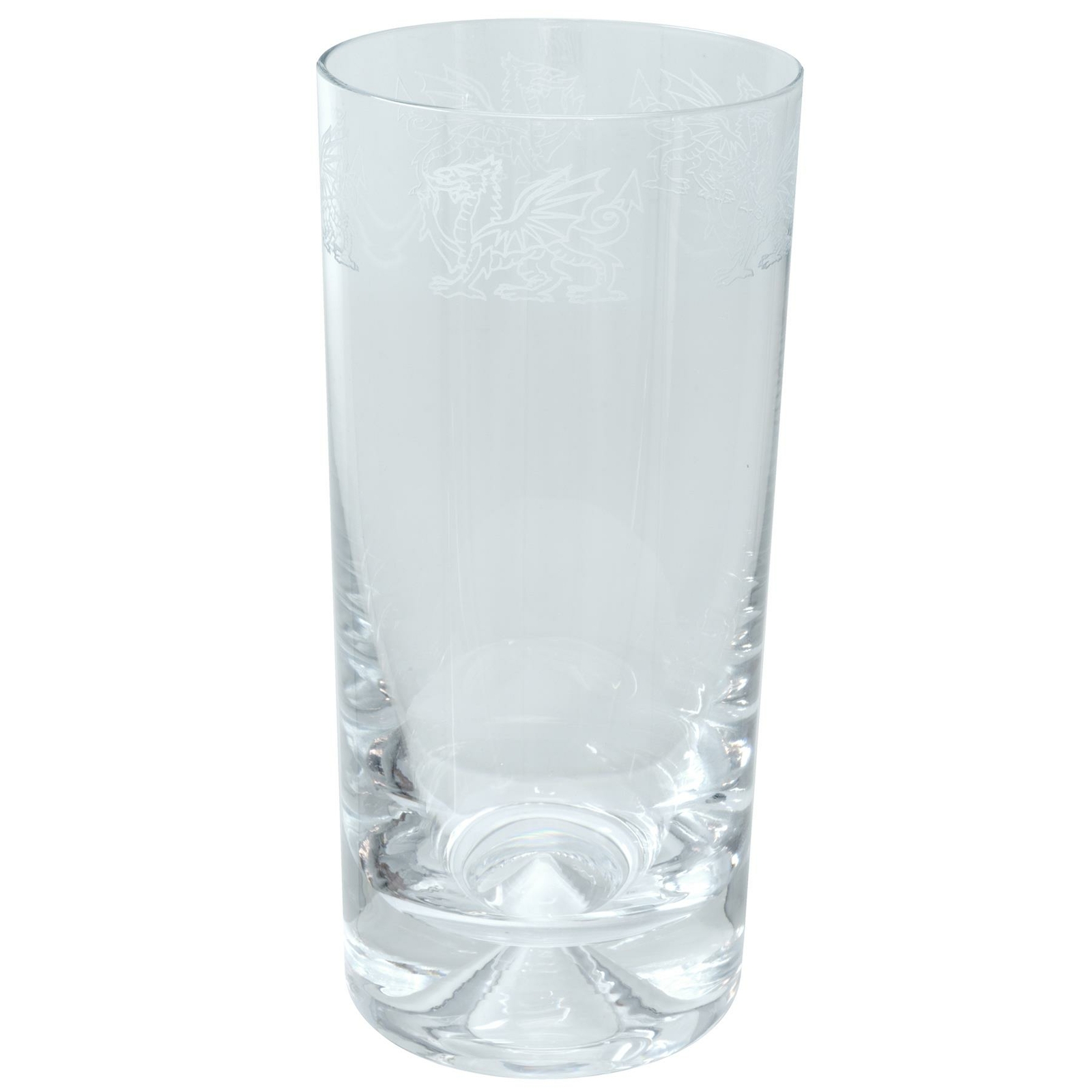 Animo Glass Welsh Dragon Sandlblast Engraved Highball Decorated Tumbler In Box