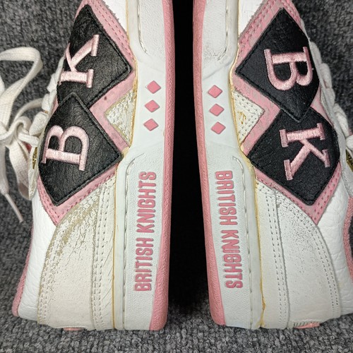 Tenis Vintage Caballeros Británicos Doble Diamante Mujer Talla 7 Blanco Leer - Imagen 7 de 11