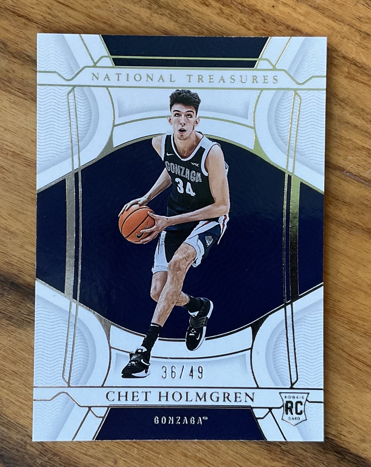 Chet Holmgren #3 Basketball Cards 2022 Panini National Treasures Collegiate trading card — raw and PSA graded price guide