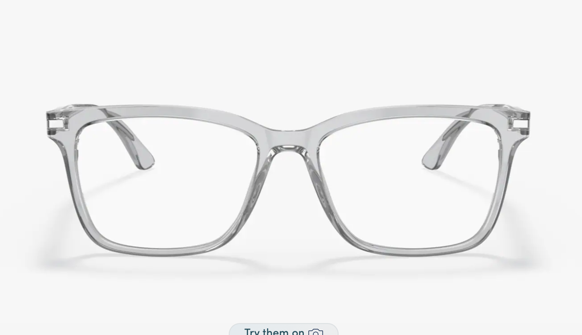 New PRADA Eyeglasses VPR 14W U43-1O1 56-18 150 Crystal Grey