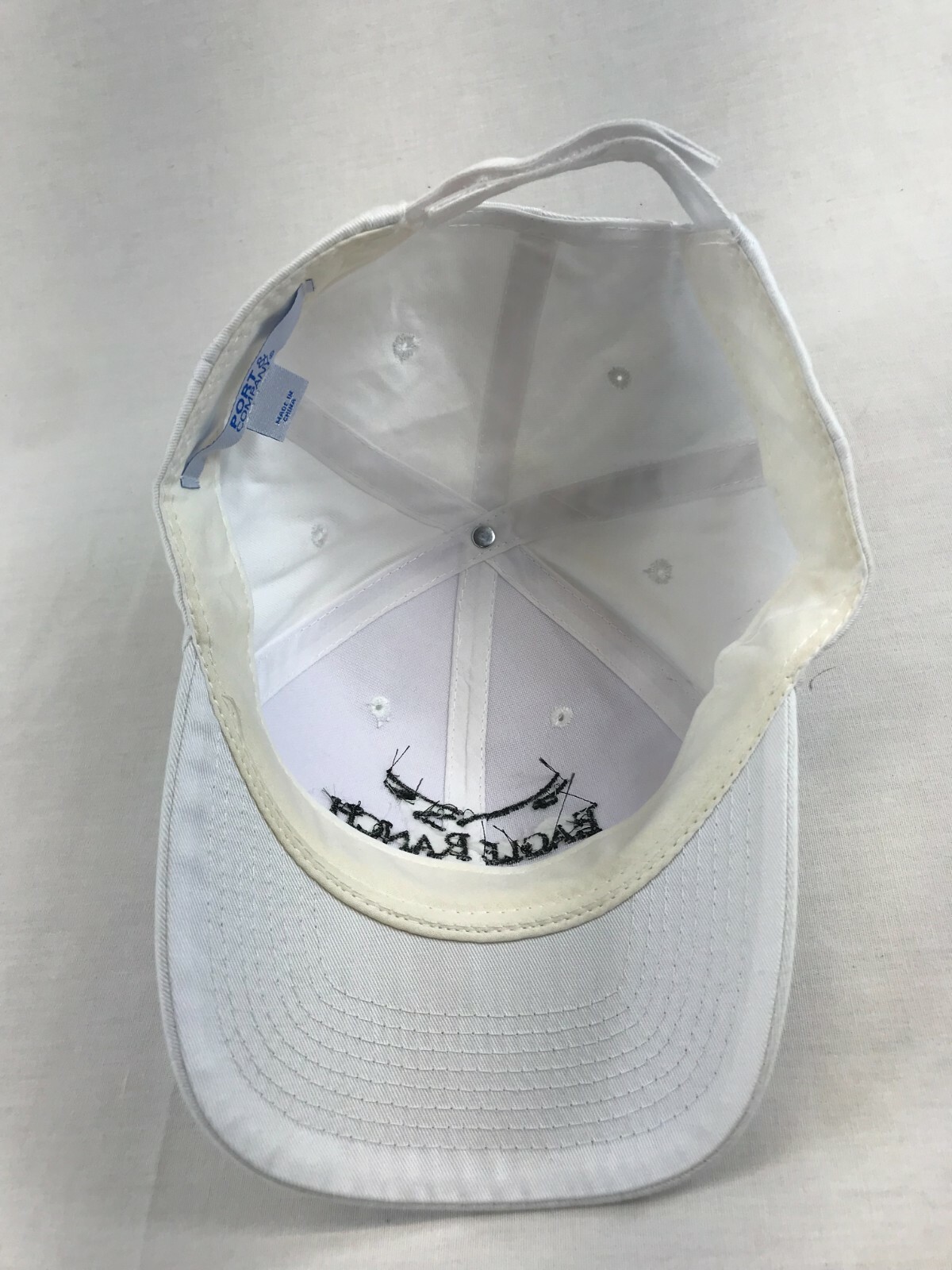 Eagle Ranch Baseball Cap Strapback Hat White Embr… - image 7